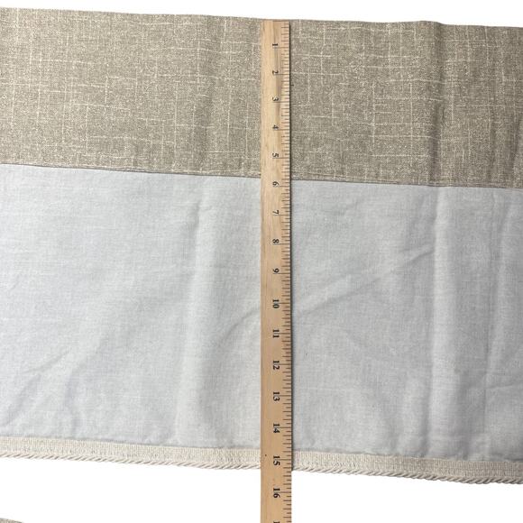 VTG Lot 3 Window Valances 63"x14" Beige Rope Trim Made in Turkey 100% Cotton - Picture 6 of 6